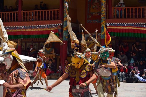 Mask dancers