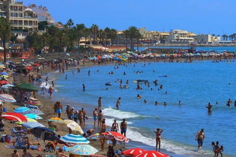 Beach in high season
