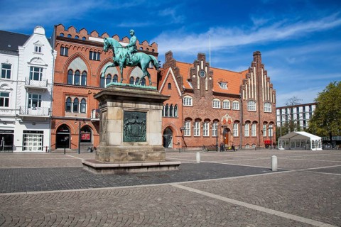 Old Town with Market Square of Esbjerg