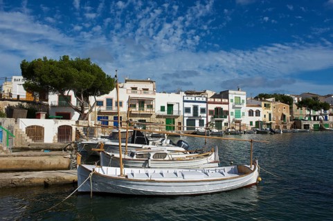 Traditional boats in the port of Portocolom