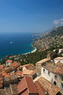 View from Roquebrune to the coast and Monte Carlo