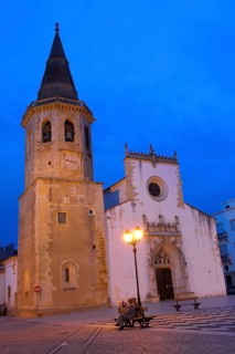 S. Joao Baptista Church at dusk in praca da Reublica
