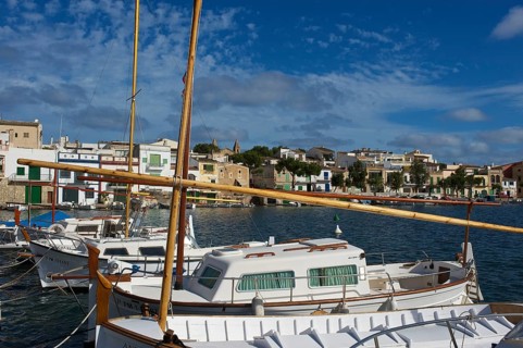 Traditional boats in the port of Portocolom