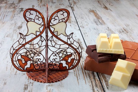 Sprayed chocolate