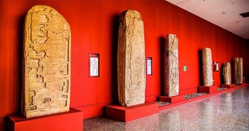 Rotunda with stelae from the Peten