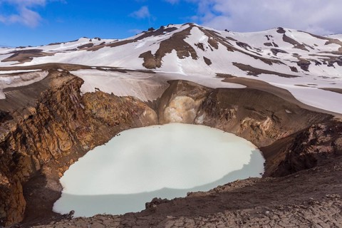 Crater lake Vitti in Askja