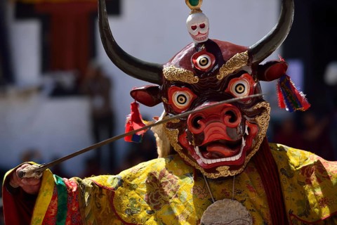 Mask dancers