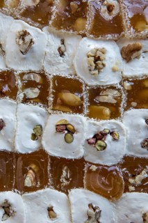Macro view of the Turkish delicacies of Afyon
