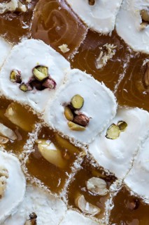 Macro view of the Turkish delicacies of Afyon
