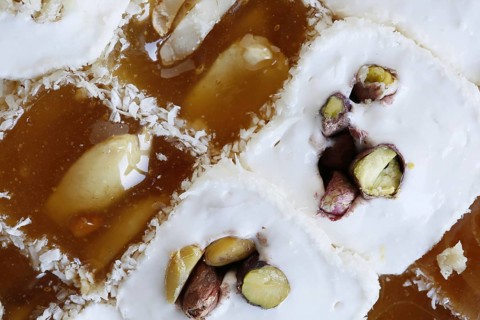 Macro view of the Turkish delicacies of Afyon