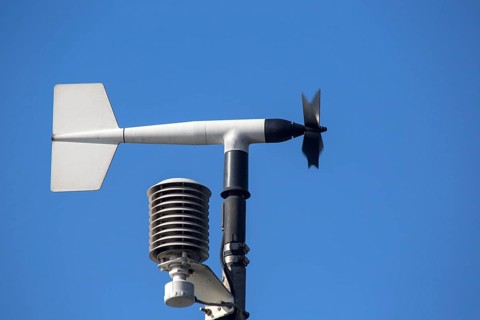 Rotary vane anemometer