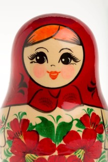 Matryoshkas in isolated white background