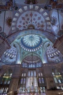 Interior view of the blue mosque