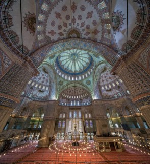 Interior view of the blue mosque