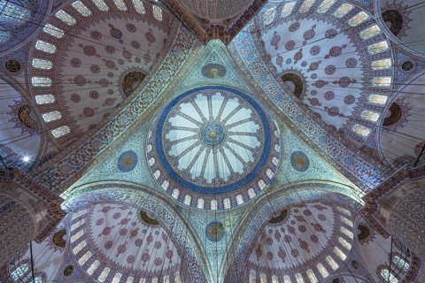 Interior view of the blue mosque