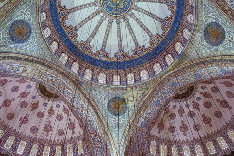 Interior view of the blue mosque