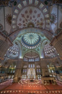 Interior view of the blue mosque