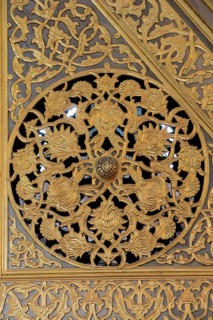 Decoration of the minbar in the blue mosque