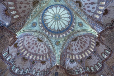 Interior view of the blue mosque