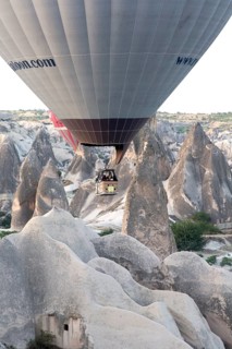 Hot Air Balloon Flying over Cappadocia