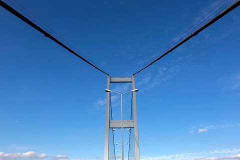 Bosphorus Bridge abutment in Istanbul
