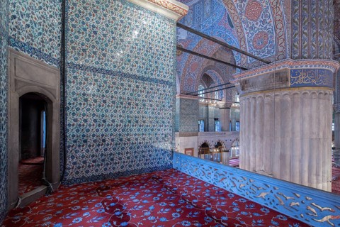 Interior view of the blue mosque