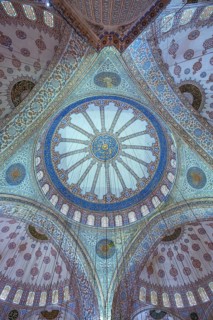 Interior view of the blue mosque