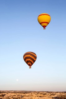 Hot Air Balloon Flying over Cappadocia