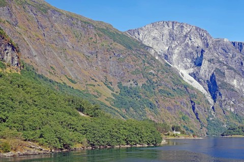 Fjord with small village