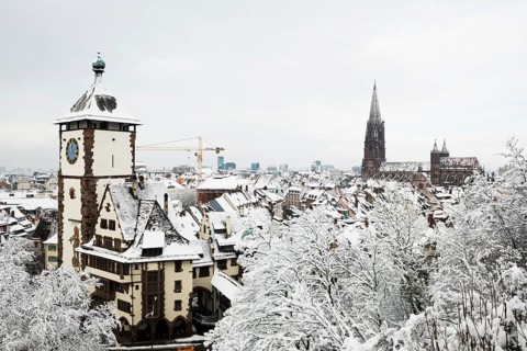 Winter atmosphere with snow