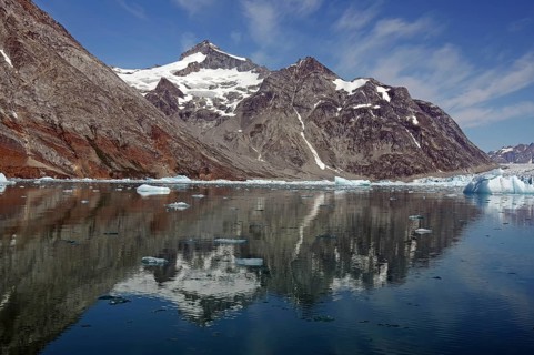 Fjord with drift ice