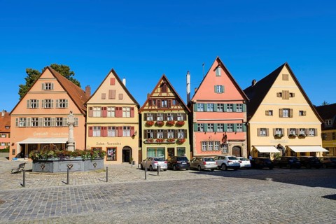 Gabled houses on Altrathausplatz in the historic old town