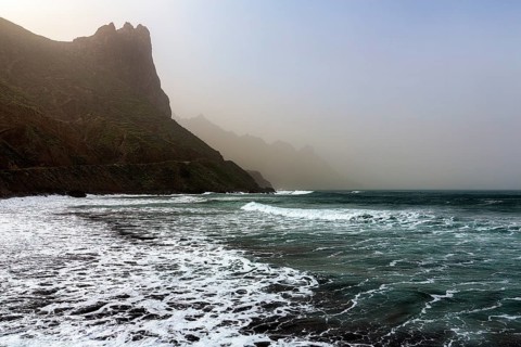 Anaga cliff in the haze
