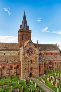 St Magnus Cathedral with graveyard
