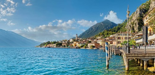 Idyllic fishing village on the western shore of Lake Garda