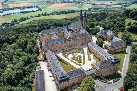 Aerial view of Banz Monastery