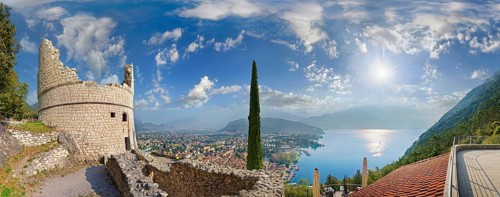 Panoramic view on the Bastione antico with Torre di guardia del 500