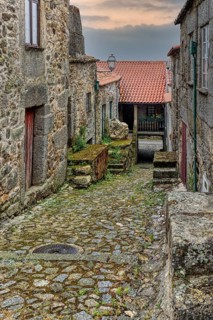 Narrow and shadowed street