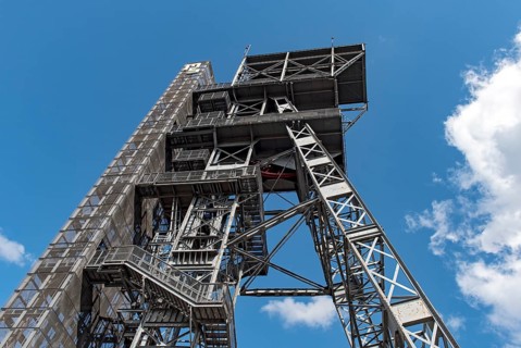 Observation mine shaft tower