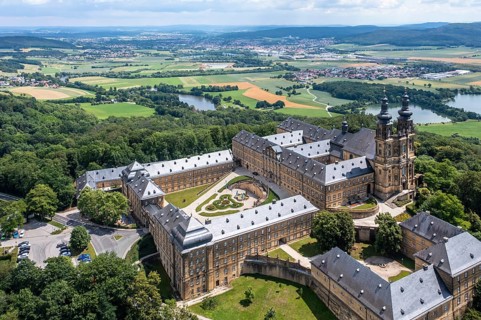 Aerial view of Banz Monastery