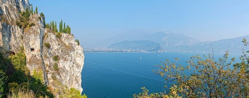 View from the old coastal road and hiking trail Via Ponale