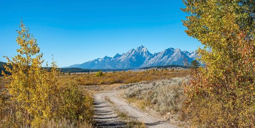 Grand Teton mountain peak
