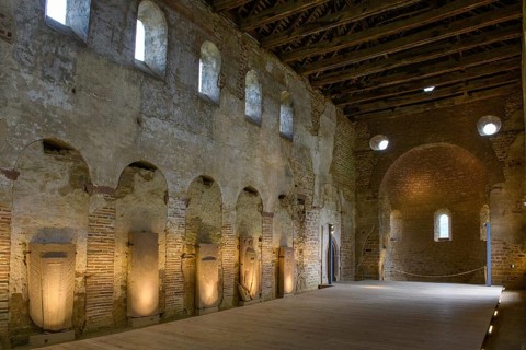 View of historic nave of Einhardsbasilika