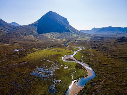 Aerial of the Black Cuillin ridge