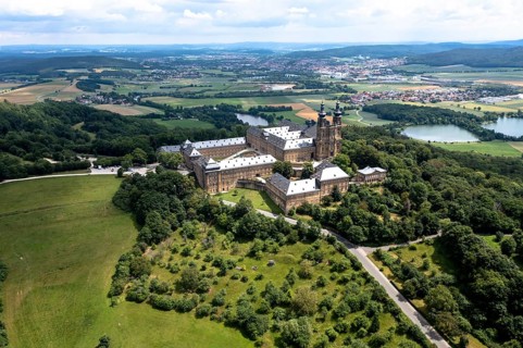 Aerial view of Banz Monastery