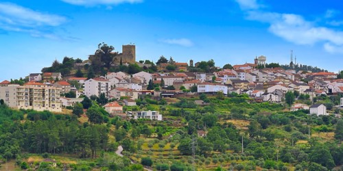 View over Belmonte and his castle