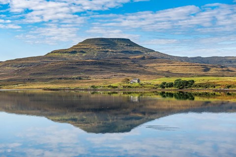 Water reflections on lake Dunvegan