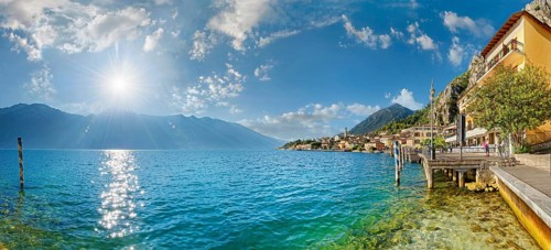 Idyllic fishing village on the western shore of Lake Garda