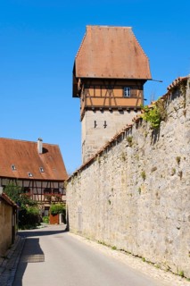 Baeuerlinsturm on the city wall in the historic old town