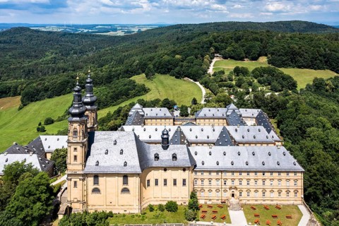 Aerial view of Banz Monastery